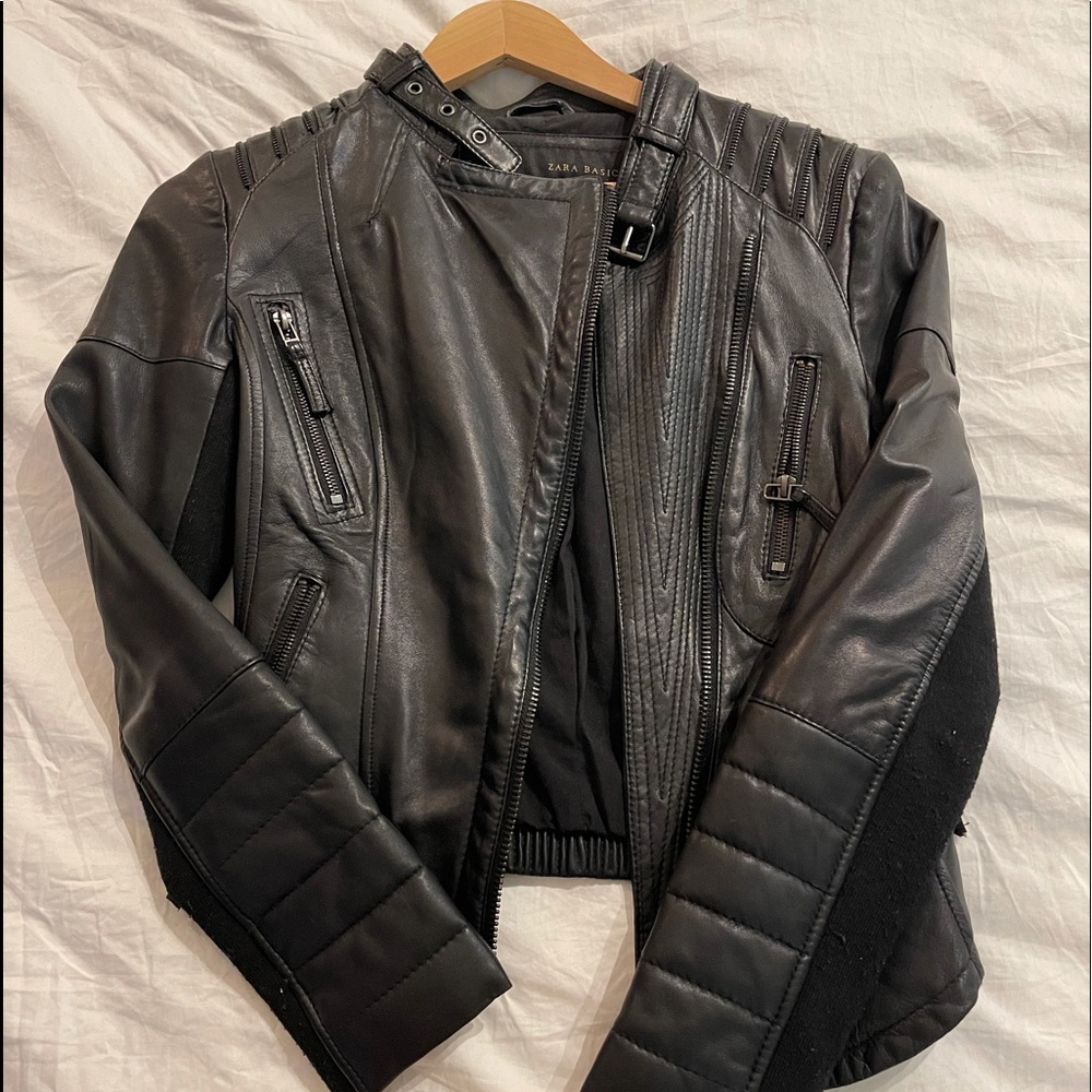 Zara leather jacket